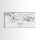 Oxnard City Map, California Art, Map Print, Minimalist Wall Art, Wall Art, Canvas Art, Long Wall Art, Teen Room Wall Art, Mom Birthday Gift