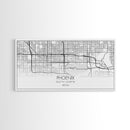 Phoenix City Map, Arizona Art, Map Print, Minimalist Wall Art, Wall Art, Canvas Art, Client Gift, Teen Girl Room Décor, Panoramic Wall Art