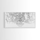 Providence City Map, Rhode Island Art, Map Print, Minimalist Wall Art, Wall Art, Canvas Art, Gifts For Mom, Horizontal Wall Art, Office Art
