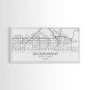 San Bernardino City Map, California Art, Map Print, Minimalist Wall Art, Wall Art, Canvas Art, Business Gift, Dorm Décor, Office Prints