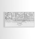 St Paul City Map, Minnesota Art, Map Print, Modern Wall Art, Wall Art, Canvas Art, Bedroom Teen Girl Art, Newlywed Gift, College Dorm Décor
