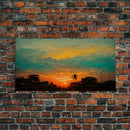 Los Angeles canvas print, sunset art, Los Angeles at Sunset, California, living room wall art, guest room wall art