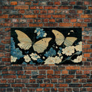 Butterfly canvas part, beautiful butterfly wall art, wall art for girls, living room art, guest room art