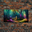 Fantasy wall art, canvas print, magical forest, fantasy landscape art, ready to hang wall art