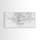 Worcester City Map, Massachusetts Art, Map Print, Modern Wall Art, Wall Art, Canvas Art, Dining Room Décor, Boho Wall Art, Prints Wall Art