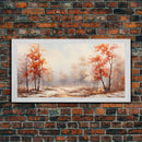 Fall Centerpiece Landscape Painting Canvas Print, Autumn Decor, Fall Centerpiece, Fall Home Decor, Fall Wall Decor, Seasonal Decor