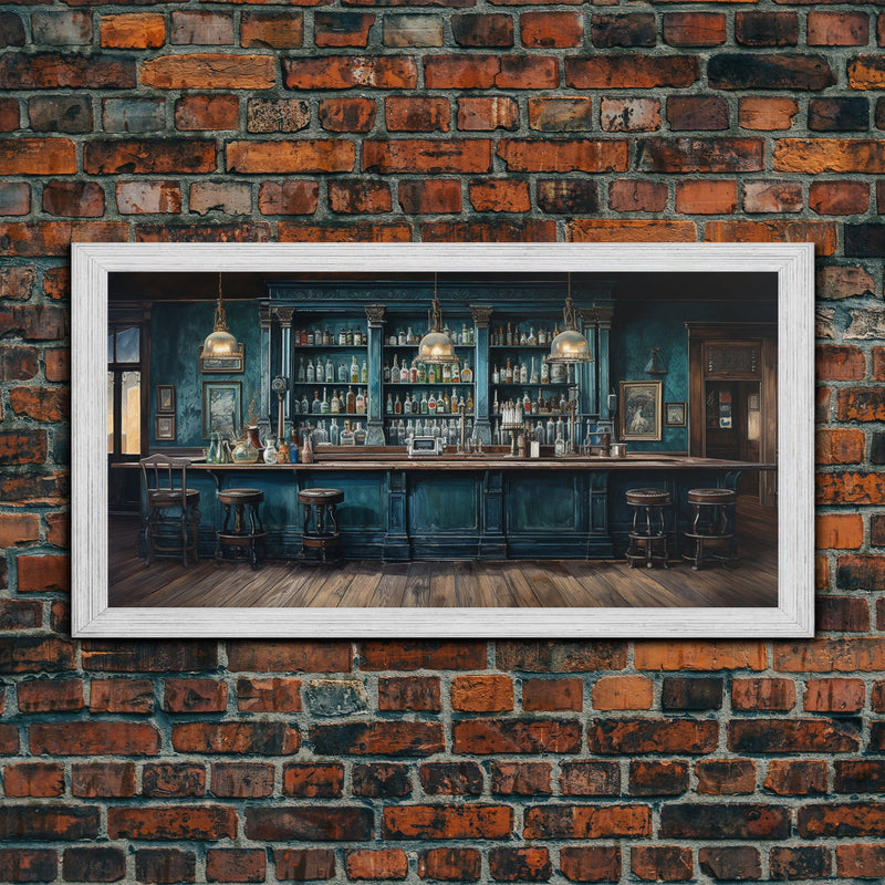 Bar Decor, Prohibition Wall Art, Saloon Wall Art, Canvas Print, Wall Hanging, Panoramic Art, Farmhouse Wall Decor, Kitchen Print, Gift Ideas