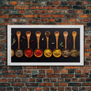 Kitchen Wall Art, Kitchen Canvas Wall Art, Framed Canvas Print, Kitchen Prints, Kitchen Artwork, Herbs and Spices