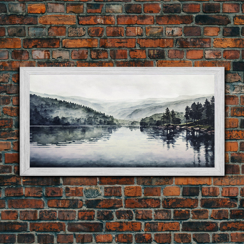 Blue Lake Art | Framed Canvas Print | Blue Lake Painting | Oregon Lake House Decor | Guest Room Landscape Painting | Sparks Lake Painting