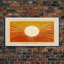 Abstract Midcentury Modern Sunburst, Canvas Print, Art Deco Style wall art, sun with sun rays, sun burst, boho style, ready to hang