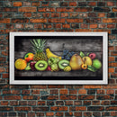 Fruits Wall Art, Food Wall Decor, Farmhouse Wall Decor, Kitchen Wall Art, Panoramic Wall Decor, Canvas Print, Wall Art, Framed Canvas Art