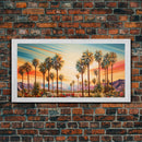 Desert Landscape, Palm Tree Wall Art, Sunset Wall Print, Panoramic Art, Wall Art, Canvas Art, Landscape Art, Thank You Gift, Home Décor