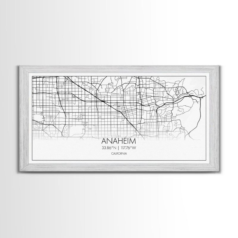 Anaheim Street Map, California Map, Map Print, Modern Art, Wall Art, Canvas Print, Room DÃ©cor Aesthetic, Indie Room DÃ©cor, Wall Prints