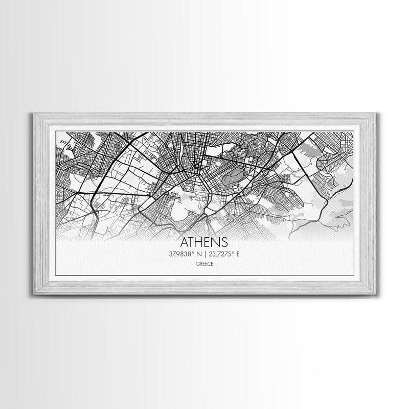 Athens Street Map, Greece Map, Map Print, Modern Art, Wall Art, Canvas Print, Preppy Room DÃ©cor, Coffee Bar DÃ©cor, Graduation Gifts, Office