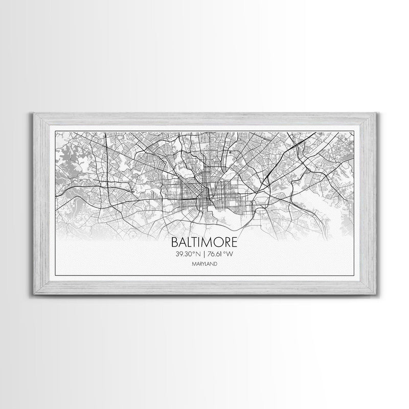 Baltimore Street Map, Maryland Map, Map Print, Modern Art, Wall Art, Canvas Print, Home Office Wall Art, Non Binary Gifts, Camper DÃ©cor