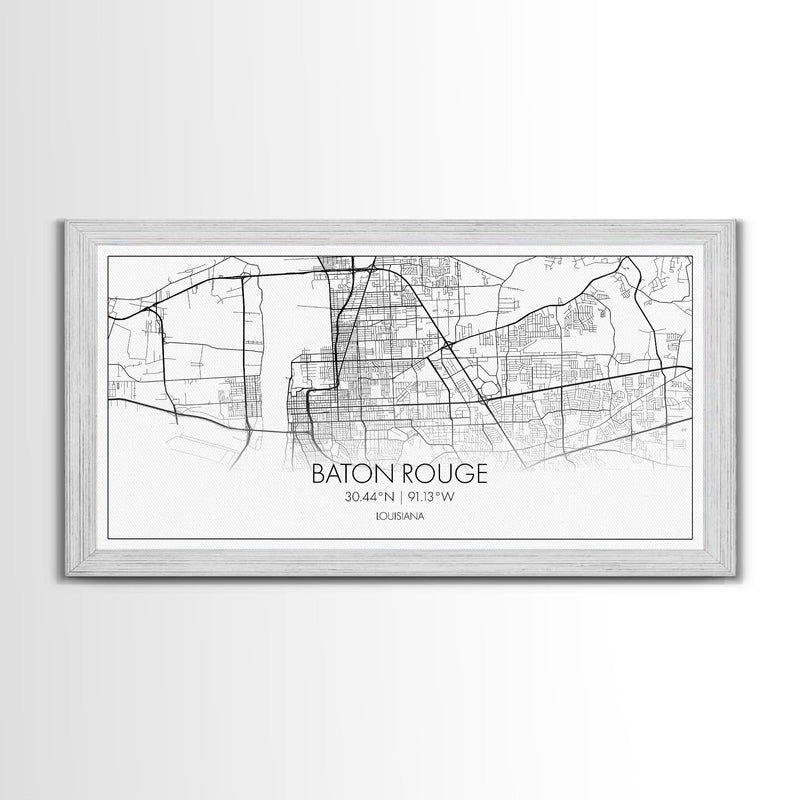 Baton Rouge Street Map, Louisiana Map, Map Print, Modern Art, Wall Art, Canvas Print, Realtor Gift, Wall Art Above Bed, Home Wall DÃ©cor