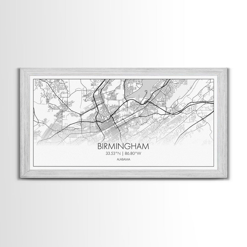 Birmingham Street Map, Alabama Map, Map Print, Modern Art, Wall Art, Canvas Print, Hometown Gifts, Entryway DÃ©cor, Farmhouse Wall Art