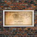 Los Angeles Vintage Map Print | Los Angeles Map | California Map Art | Los Angeles City Road Map Poster | Distressed / Retro LA Street Art
