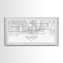 Des Moines Street Map, Iowa Map, Map Print, Minimalist Art, Wall Art, Canvas Art, Girls Bedroom Décor, Dorm Room Décor, Gift For Dad, Office