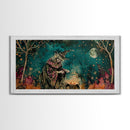 The Witch's Cauldron, Framed Canvas Print, Halloween Decor, Spooky Vibes Dark Academia Wall Art