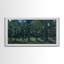 Spooky Haunted Forest, Framed Canvas Print, Halloween Decor, Halloween Wall Art