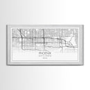 Phoenix City Map, Arizona Art, Map Print, Minimalist Wall Art, Wall Art, Canvas Art, Client Gift, Teen Girl Room Décor, Panoramic Wall Art