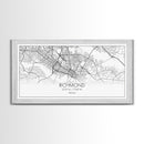Richmond City Map, Virginia Art, Map Print, Minimalist Wall Art, Wall Art, Canvas Art, Best Gifts For Him, Wall Décor Prints, Horizontal Art