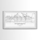 San Bernardino City Map, California Art, Map Print, Minimalist Wall Art, Wall Art, Canvas Art, Business Gift, Dorm Décor, Office Prints