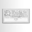St Paul City Map, Minnesota Art, Map Print, Modern Wall Art, Wall Art, Canvas Art, Bedroom Teen Girl Art, Newlywed Gift, College Dorm Décor
