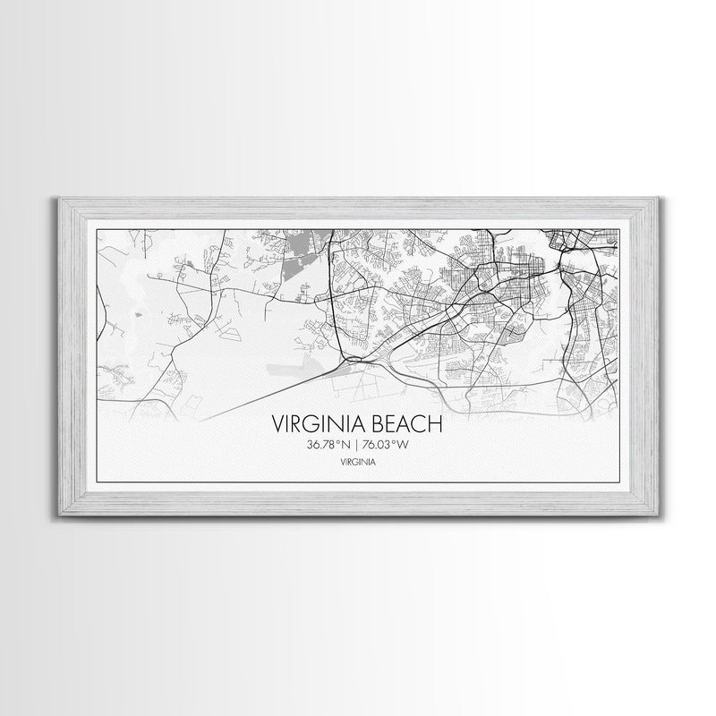 Virginia Beach City Map, Virginia Art, Map Print, Modern Wall Art, Wall Art, Canvas Art, Dorm Room Art, Family Home DÃ©cor, Birthday Gift