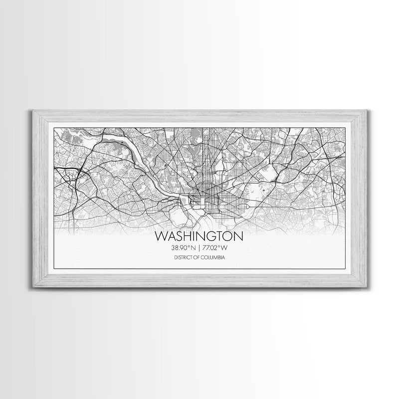 Washington City Map, District Of Columbia Art, Map Print, Modern Wall Art, Wall Art, Canvas Art, Home DÃ©cor Prints, Indie Room DÃ©cor