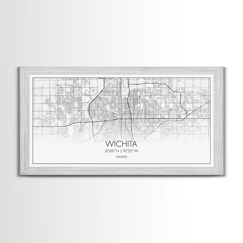 Wichita City Map, Kansas Art, Map Print, Modern Wall Art, Wall Art, Canvas Art, Best Friend Gifts, College Dorm DÃ©cor, Modern House Art