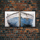 Old Wooden Ship Nautical Decor, Lakehouse Decor, Coastal Decor, Photography Wall Art Framed Canvas Print, Wooden Boat, Nursery Decor