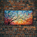 Nature Art Print, Abstract Wall Art, Vibrant Art, Mosaic Wall Art, Canvas Print, Wall Hanging, Landscape Art, Home Wall Decor, Ranch Decor