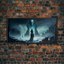 Doorway to Niflheim, Land of Mist and the Dead, Norse Mythology Fantasy Art, Framed Canvas Print, Fantasy Decor