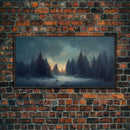 Dreamy Landscape Painting Canvas Print, country side, farmhouse decor, beautiful scenic wall art