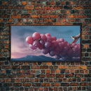 Grapes Wall Decor, Kitchen Wall Decor, Food Wall Art, Minimalist Art, Panoramic Wall Decor, Canvas Print, Wall Art, Framed Canvas Art
