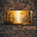 Fall Wall Decor, Forest Wall Art, Trees Art Print, Panoramic Art, Wall Art, Canvas Art, Landscape Art Print, Above Bed Décor, Farmhouse Art