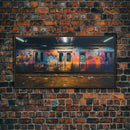 Graffiti Art On A Subway Train, Framed Canvas Print, Urban Decay, NYC 1970s, Graffiti Wall Art, Street Art, Pop Art Print, Industrial Art