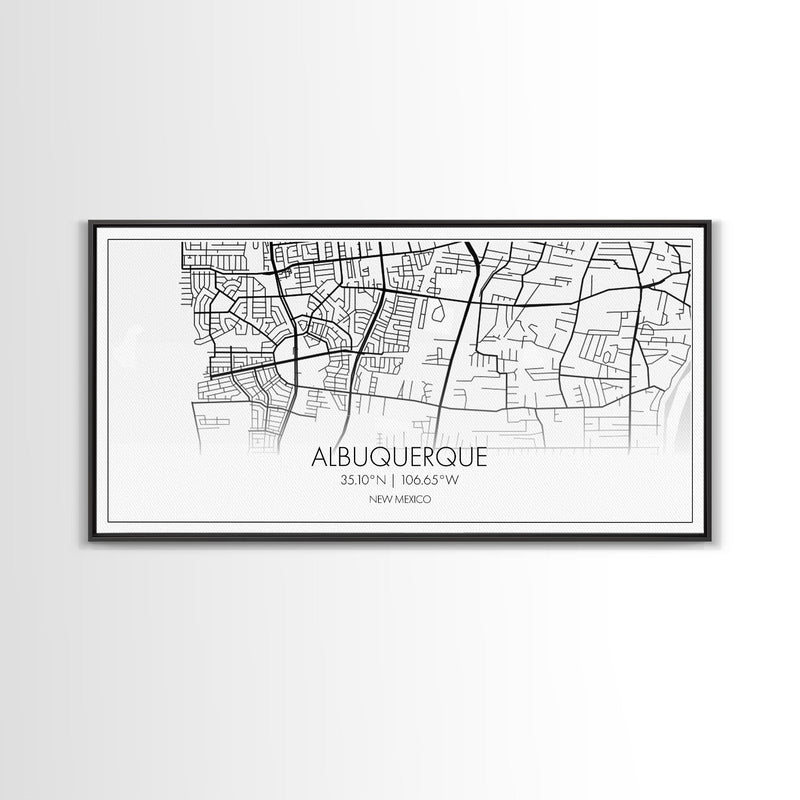 Albuquerque Street Map, New Mexico Map, Map Print, Modern Art, Wall Art, Canvas Print, City Maps, Office Gift, Prints, Above Bed DÃ©cor