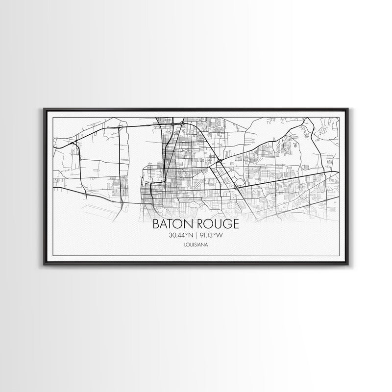 Baton Rouge Street Map, Louisiana Map, Map Print, Modern Art, Wall Art, Canvas Print, Realtor Gift, Wall Art Above Bed, Home Wall DÃ©cor