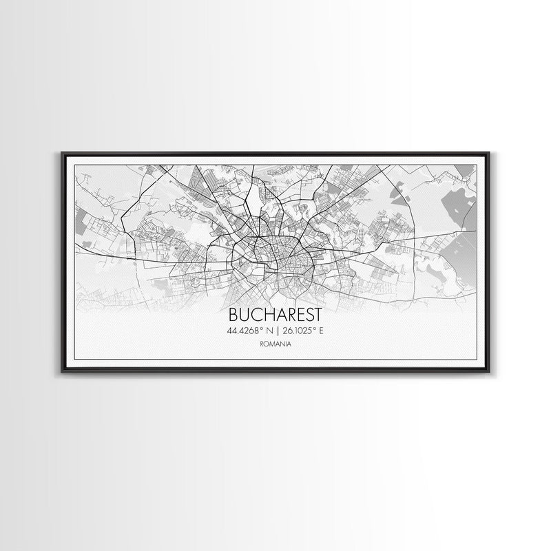 Bucharest Street Map, Romania Map, Map Print, Modern Art, Wall Art, Canvas Art, Trendy Room DÃ©cor, Thank You Gift, Wall DÃ©cor Bedroom