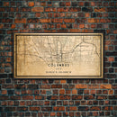 Columbus vintage map print poster or framed canvas, Ohio map print poster canvas, Columbus city map print poster canvas