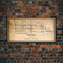 Phoenix Arizona Street Map, Framed Canvas Art, Arizona United States Road Map Wall Art, Office Wall Art, Wall Decor for Office