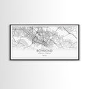 Richmond City Map, Virginia Art, Map Print, Minimalist Wall Art, Wall Art, Canvas Art, Best Gifts For Him, Wall Décor Prints, Horizontal Art