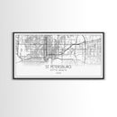 St Petersburg City Map, Florida Art, Map Print, Modern Wall Art, Wall Art, Canvas Art, First Home Gift, Ranch House Décor, Office Prints