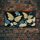 Butterfly canvas part, beautiful butterfly wall art, wall art for girls, living room art, guest room art