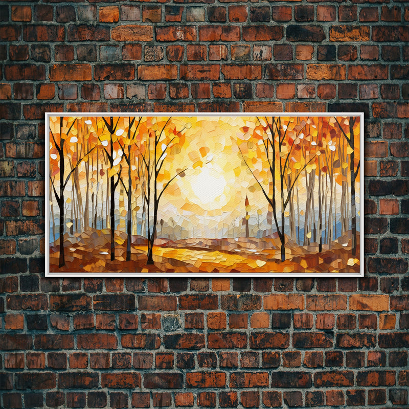 Beautiful Fall Decor Framed Canvas Print, Autumn Decor, Fall Wall Art, Above Mantle Wall Art, Art For Mantle Wall Art