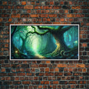 Beautiful magical fairy forest, Framed canvas print, Fantasy forest wall art Enchanted forest, Fantasy Home Decor