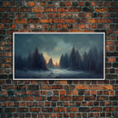 Dreamy Landscape Painting Canvas Print, country side, farmhouse decor, beautiful scenic wall art